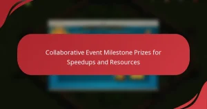 Collaborative Event Milestone Prizes for Speedups and Resources