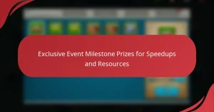 Exclusive Event Milestone Prizes for Speedups and Resources