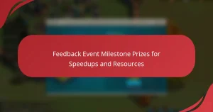 Feedback Event Milestone Prizes for Speedups and Resources