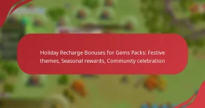 Holiday Recharge Bonuses for Gems Packs: Festive themes, Seasonal rewards, Community celebration