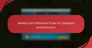 Weekly Event Milestone Prizes for Speedups and Resources
