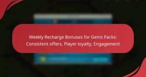 Weekly Recharge Bonuses for Gems Packs: Consistent offers, Player loyalty, Engagement