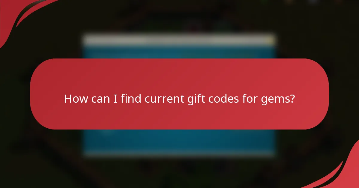 How can I find current gift codes for gems?