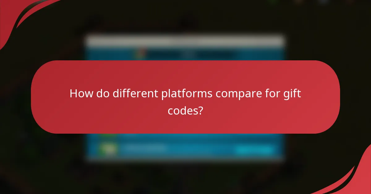 How do different platforms compare for gift codes?