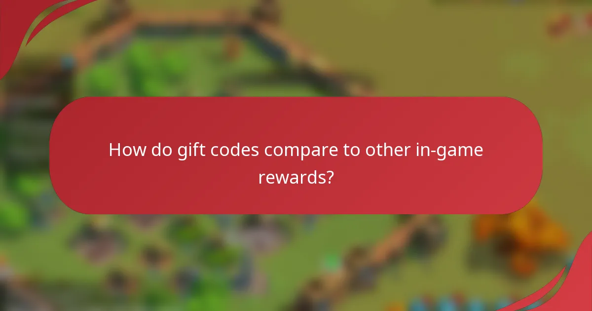 How do gift codes compare to other in-game rewards?