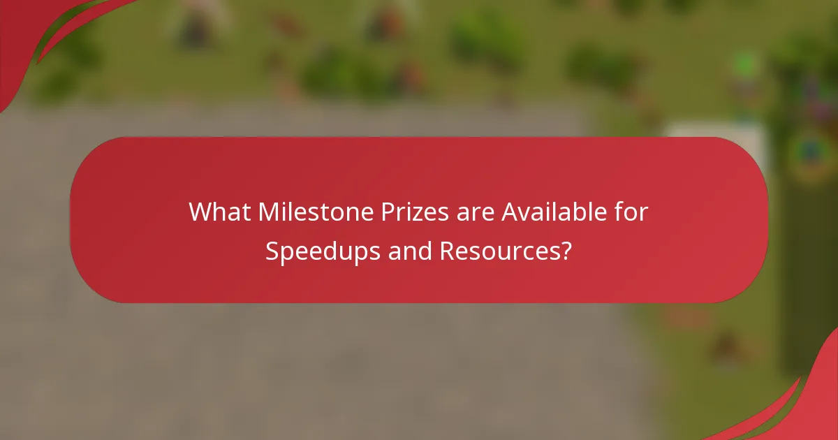 What Milestone Prizes are Available for Speedups and Resources?